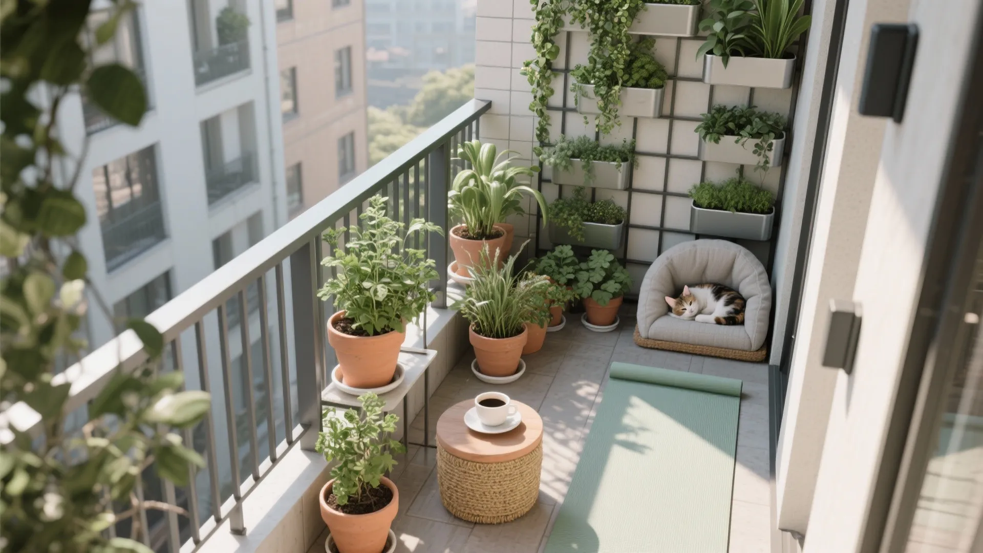 Vertical Garden: Green Wall and Planter Zoning