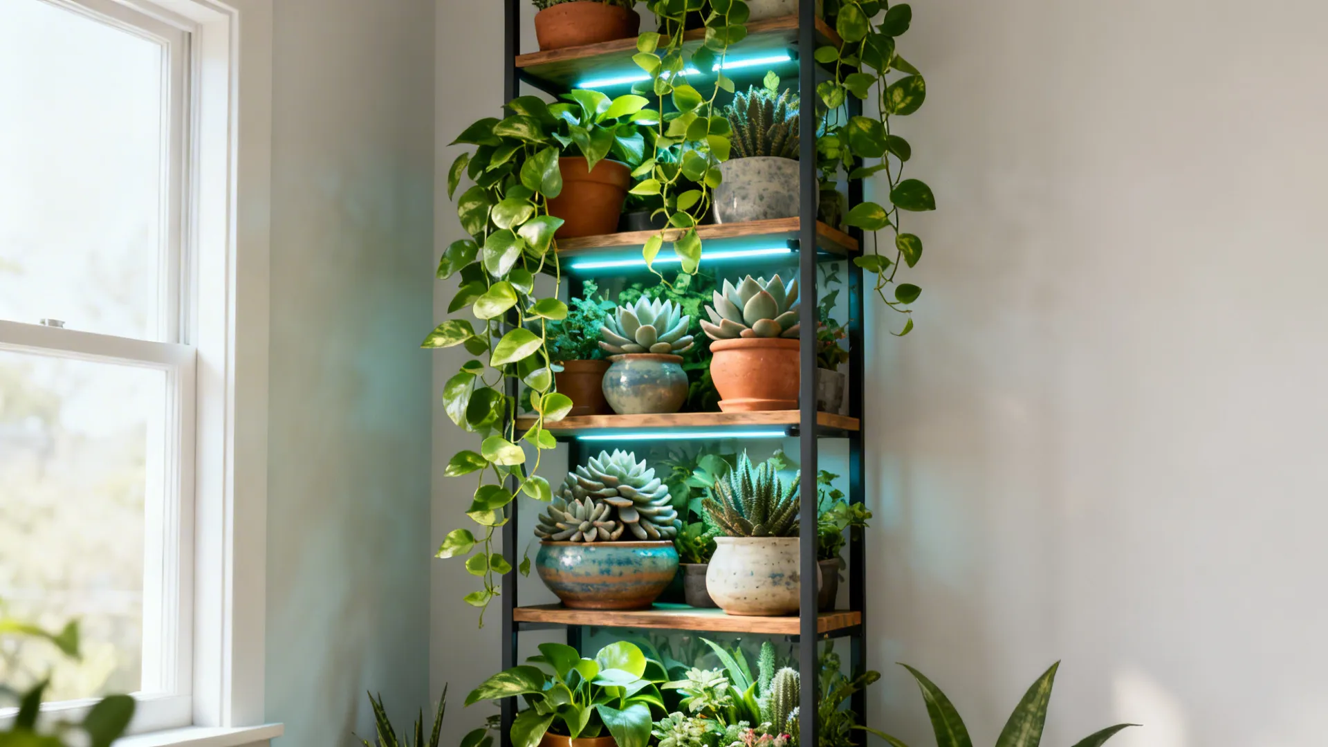 2. Vertical Shelf Garden