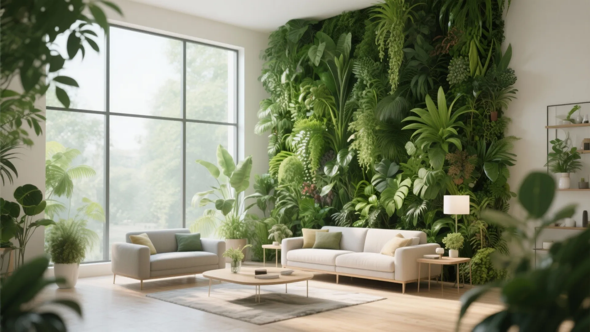 10. Plant Walls or Hanging Greenery