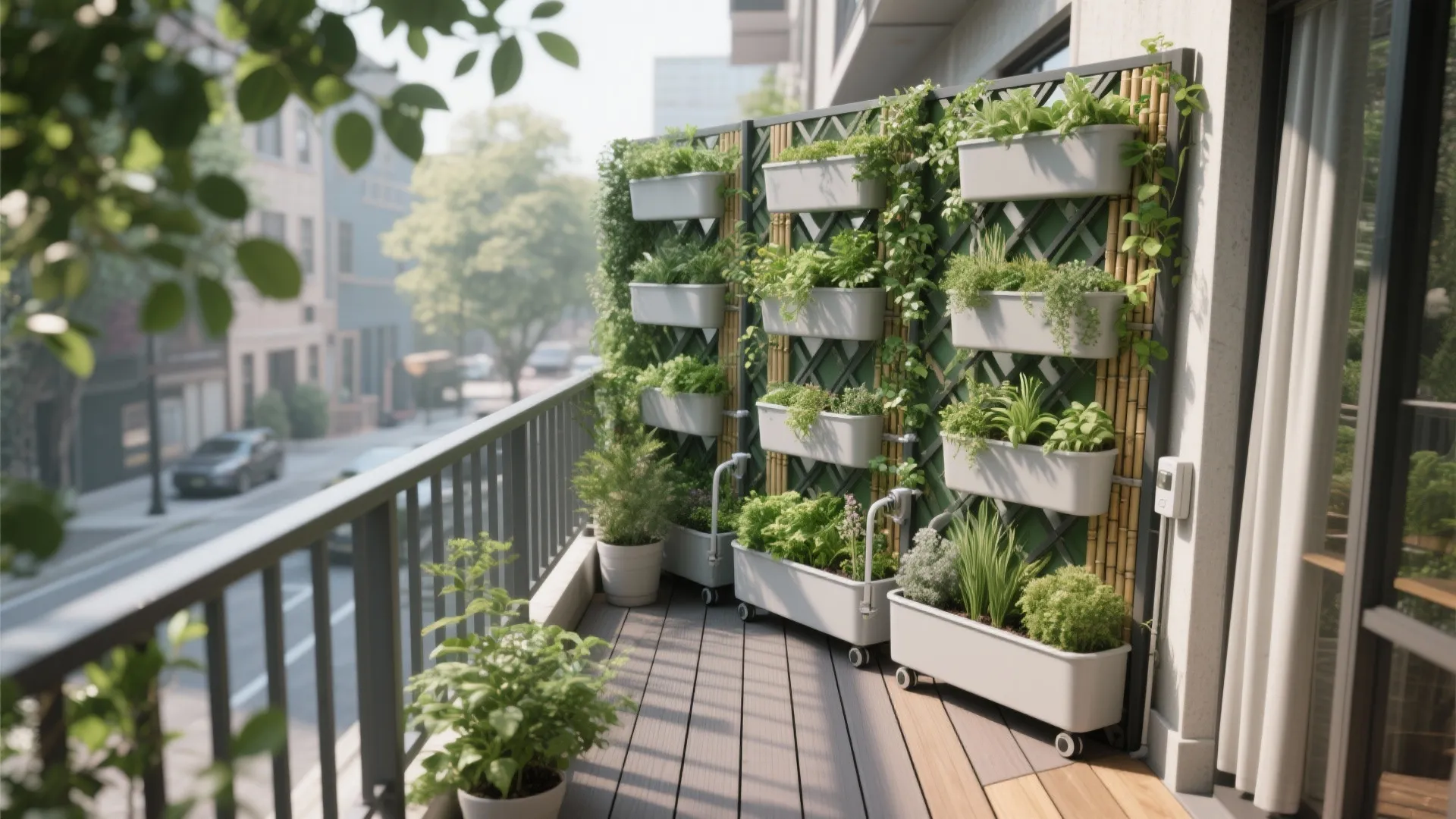 Vertical planters for privacy