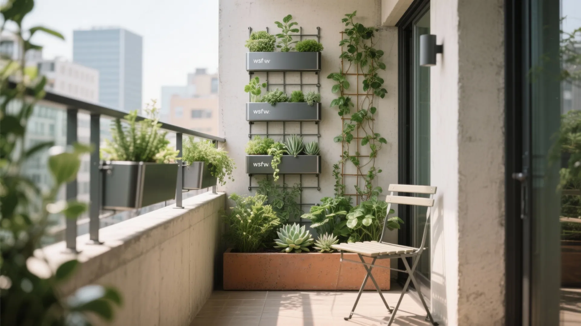 Modular Steel Planters and Shelving to Grow Vertically