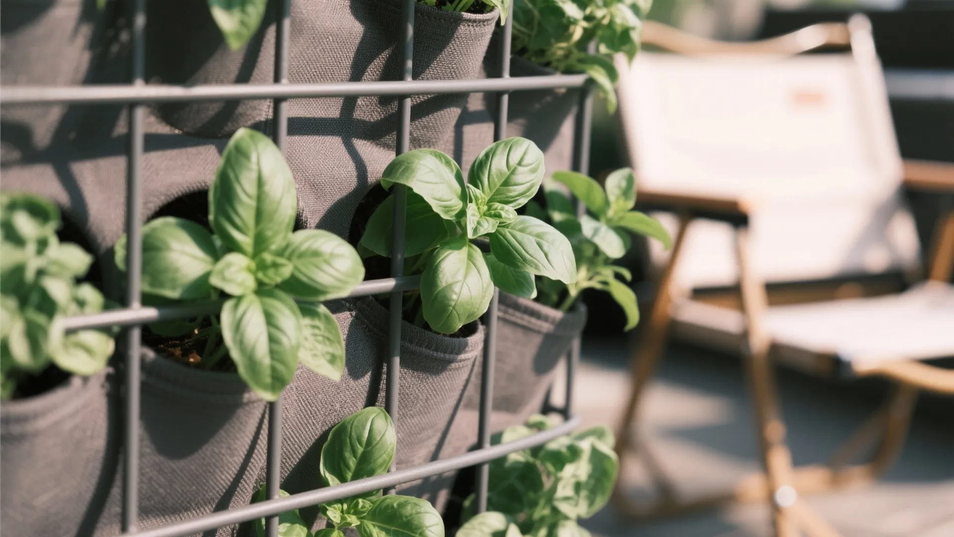 Foldable café set and vertical greens