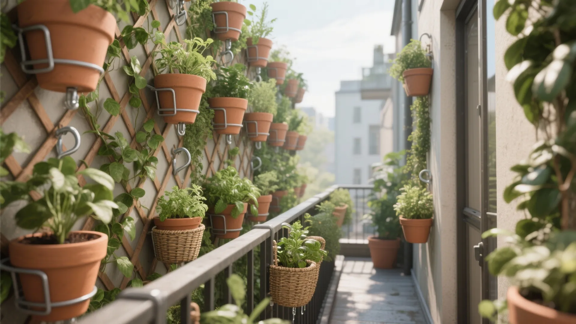 1. Vertical Greenery and Planters