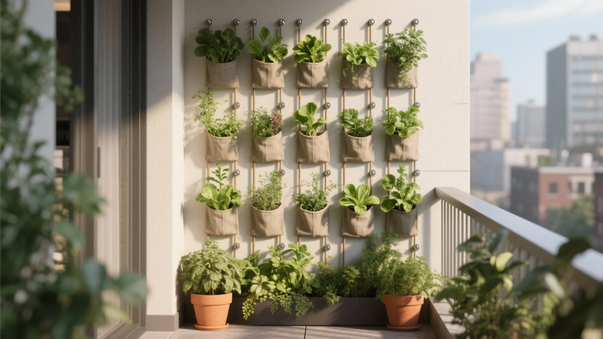 1. Go vertical with pocket planters and trellises