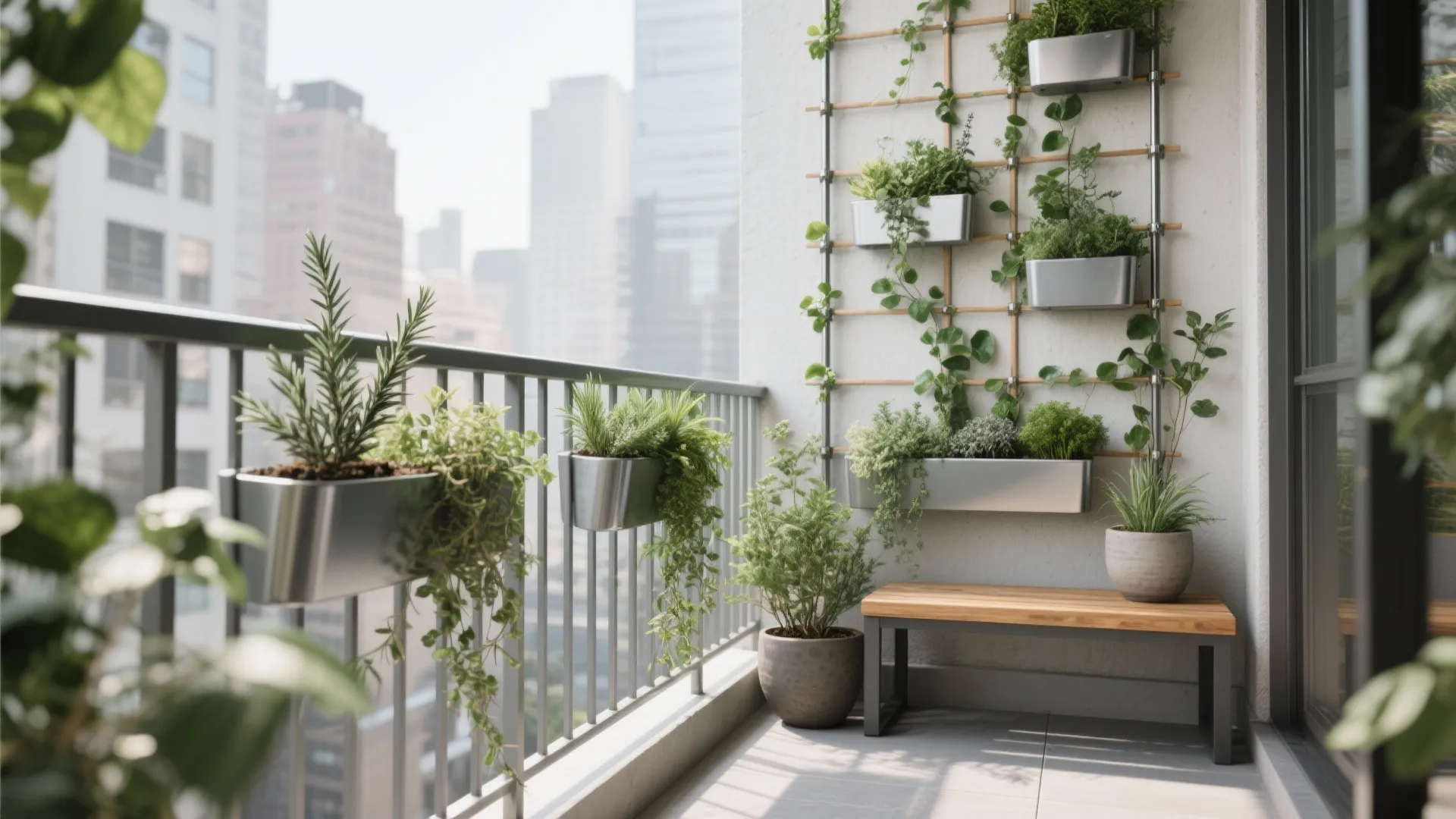 Vertical Greenery and Slim Rail Planters