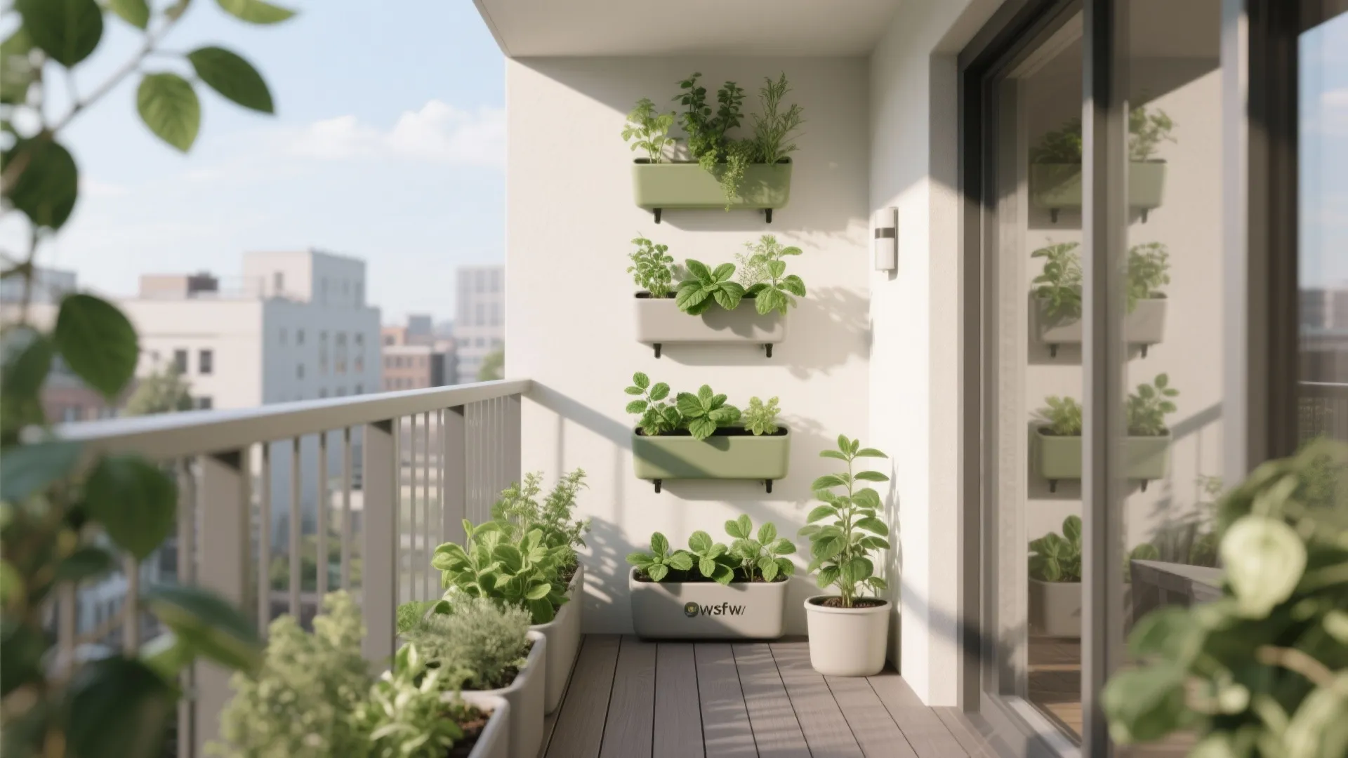 Green Pocket: Vertical Planters and Rail Herbs