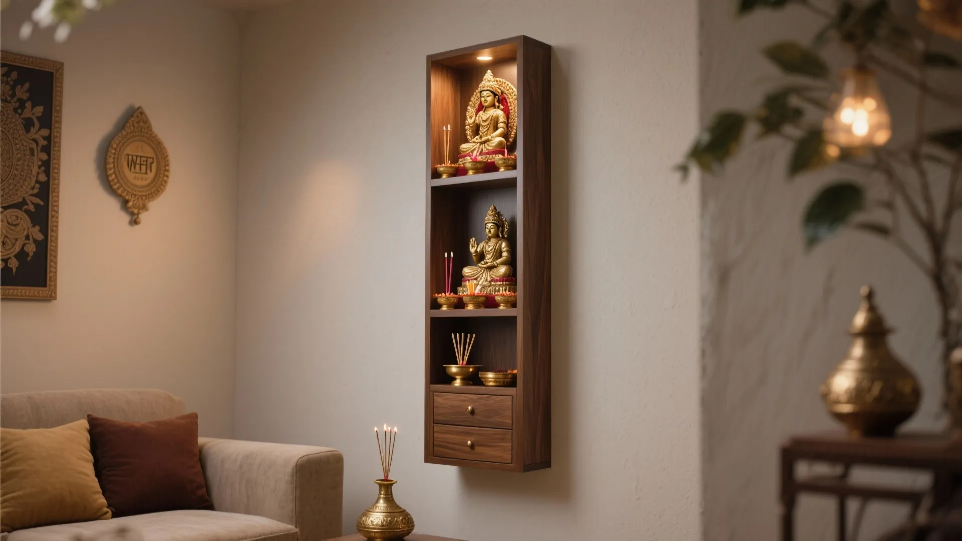 Compact 3-Tier Vertical Shelf