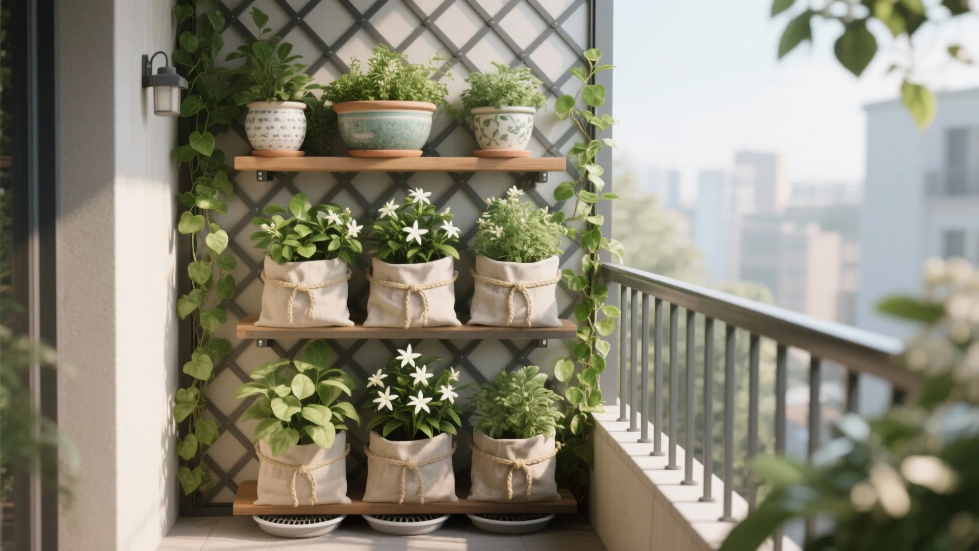 Vertical garden privacy wall
