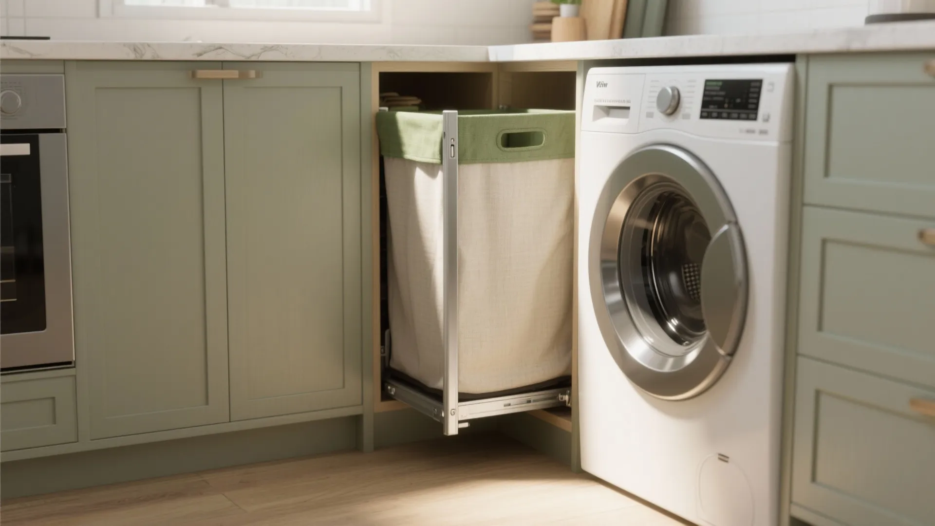 1. Vertical pull-out hampers