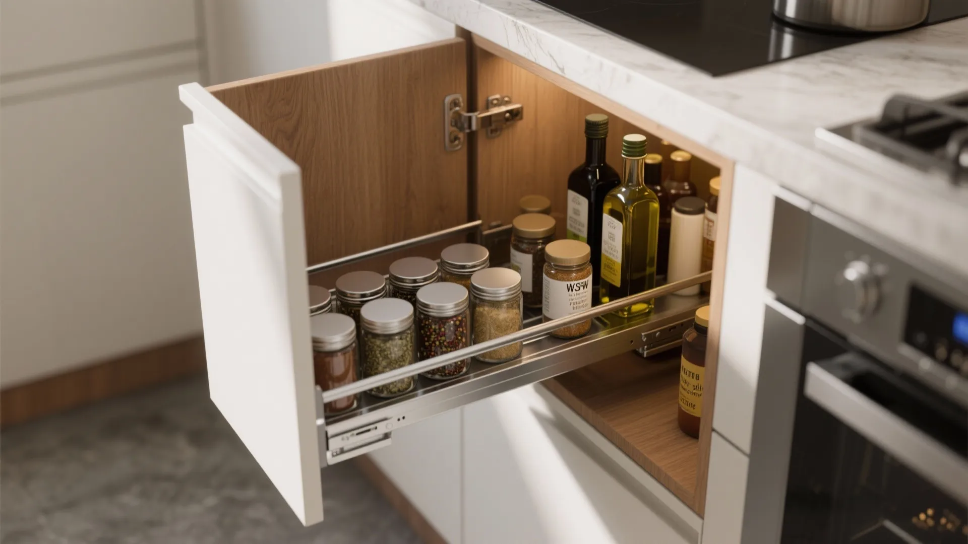 1. Vertical Pull-Out Pantry