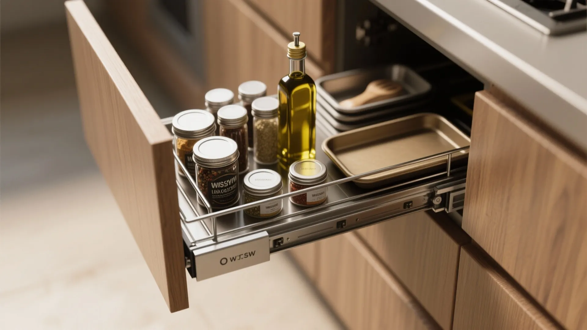 2. Use Vertical Pull-Outs and Slim Pantry Cabinets
