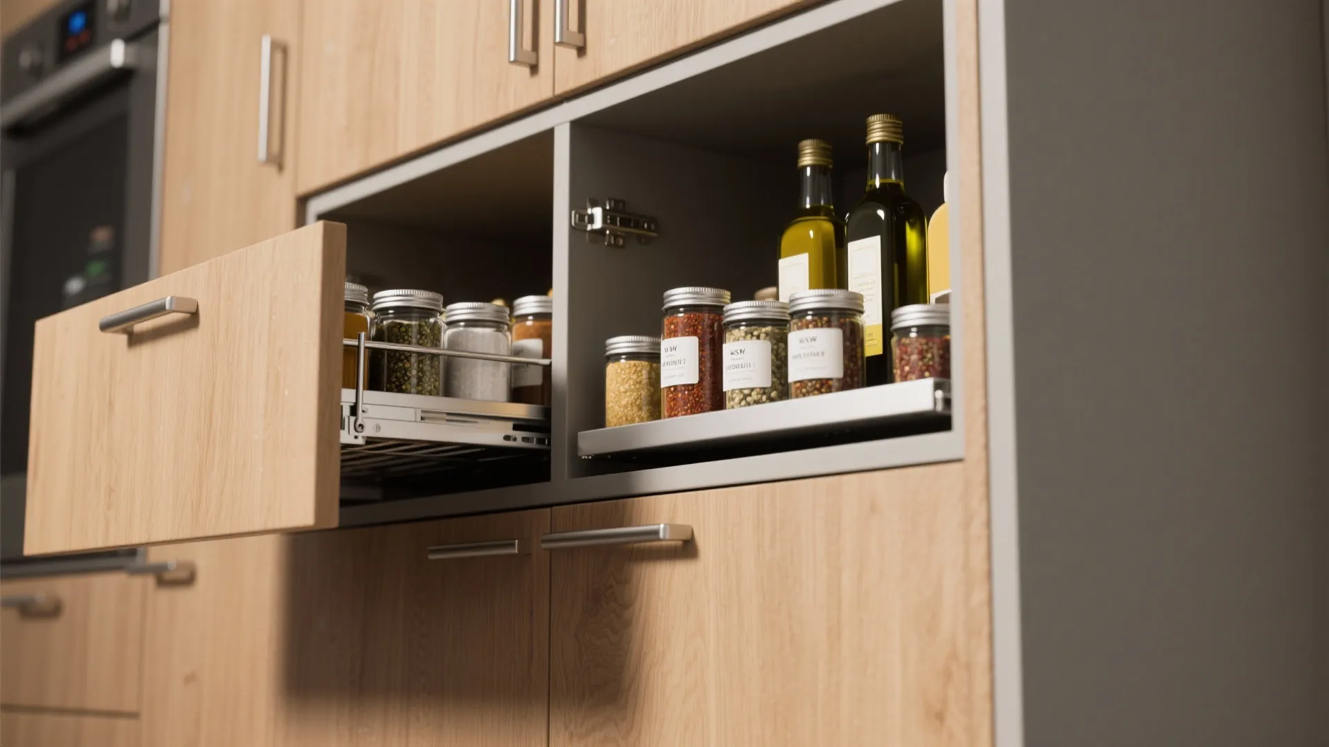 1. Vertical Storage with Clever Pull-outs