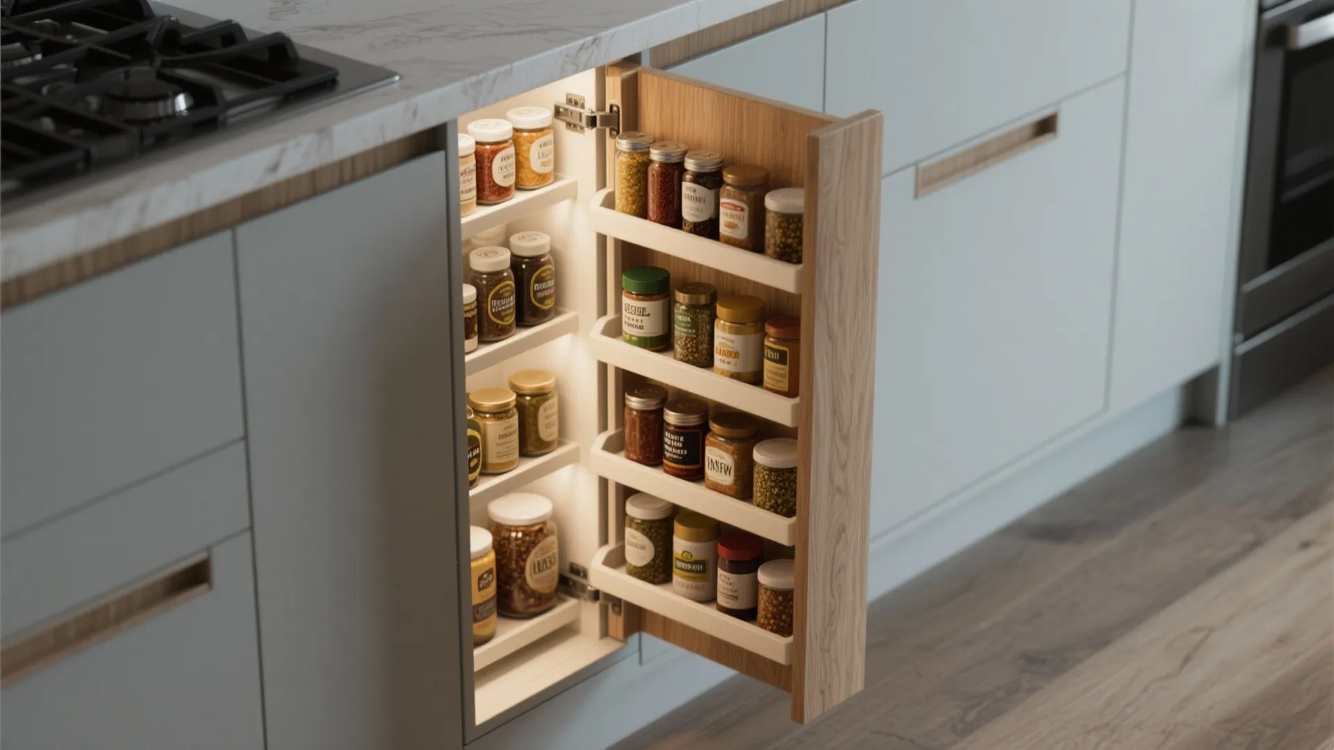 1. Vertical Pull-Out Pantry
