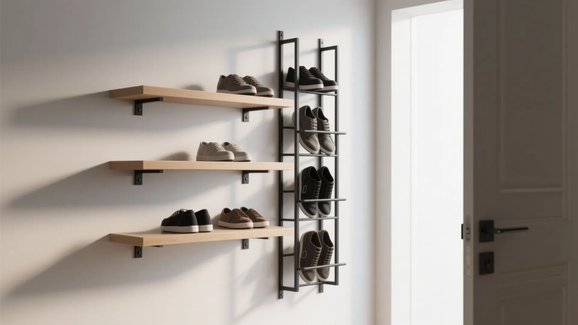 3. Wall-mounted vertical racks