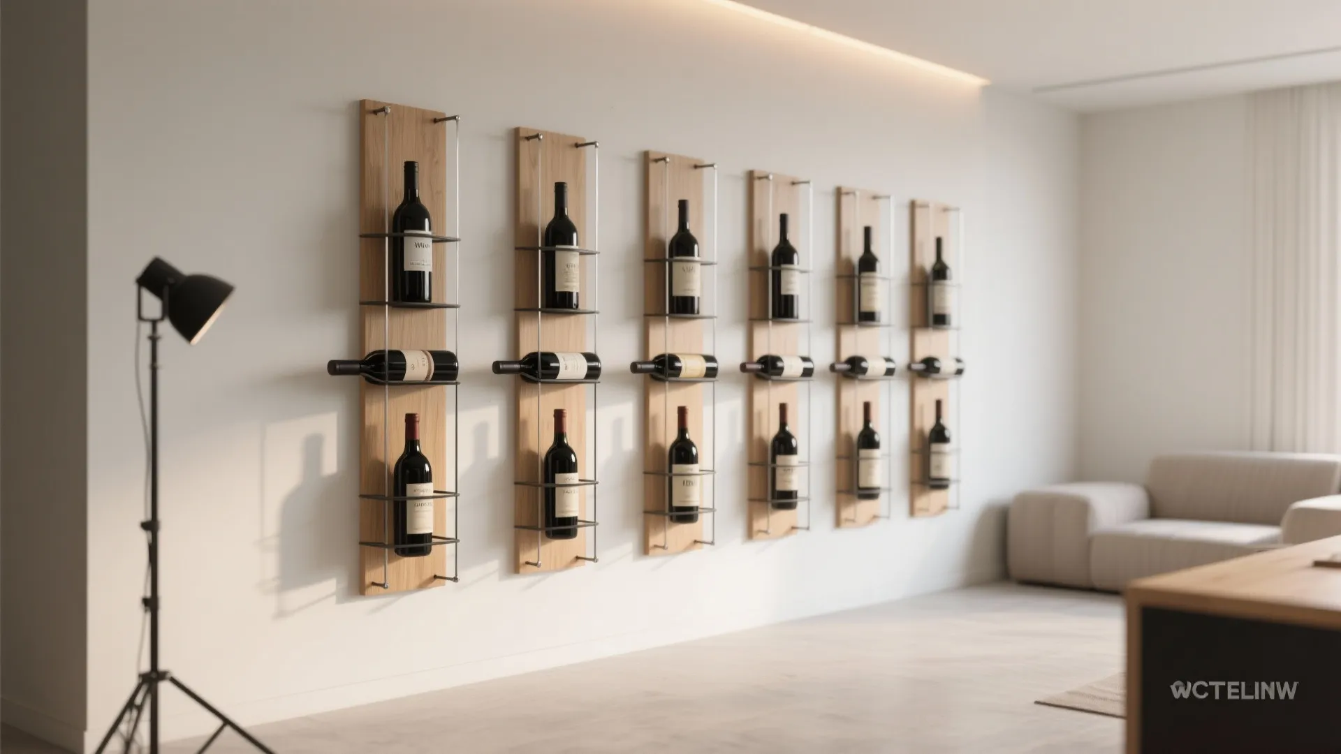 1. Vertical wall-mounted racks