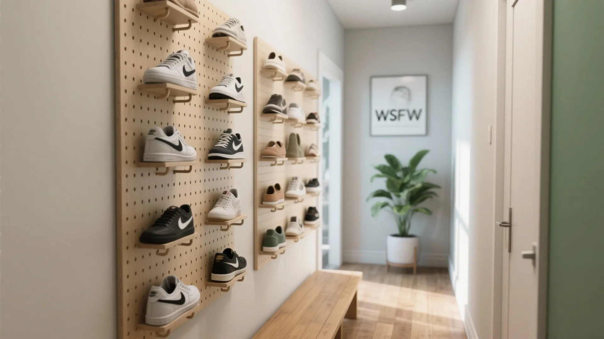 2. Vertical Wall Racks and Peg Systems