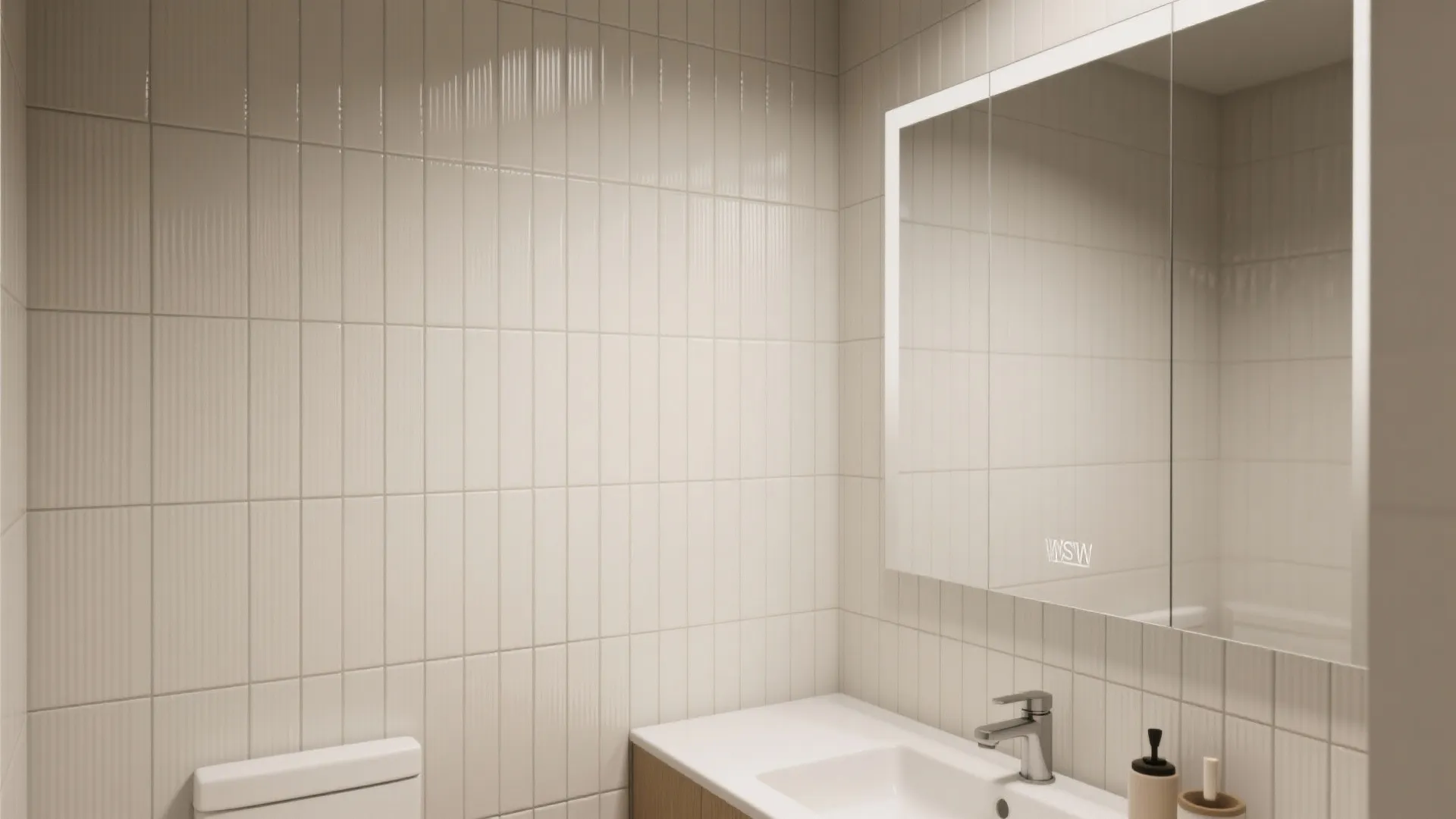 Textured Subway Tiles, Stacked Vertically