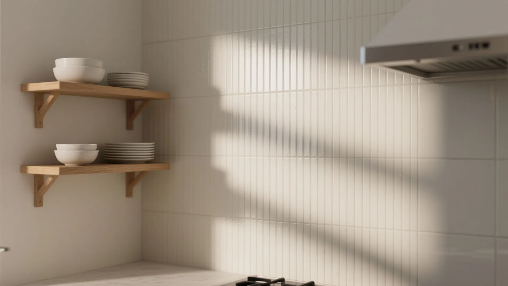 5. Vertical ribbed tiles for added height