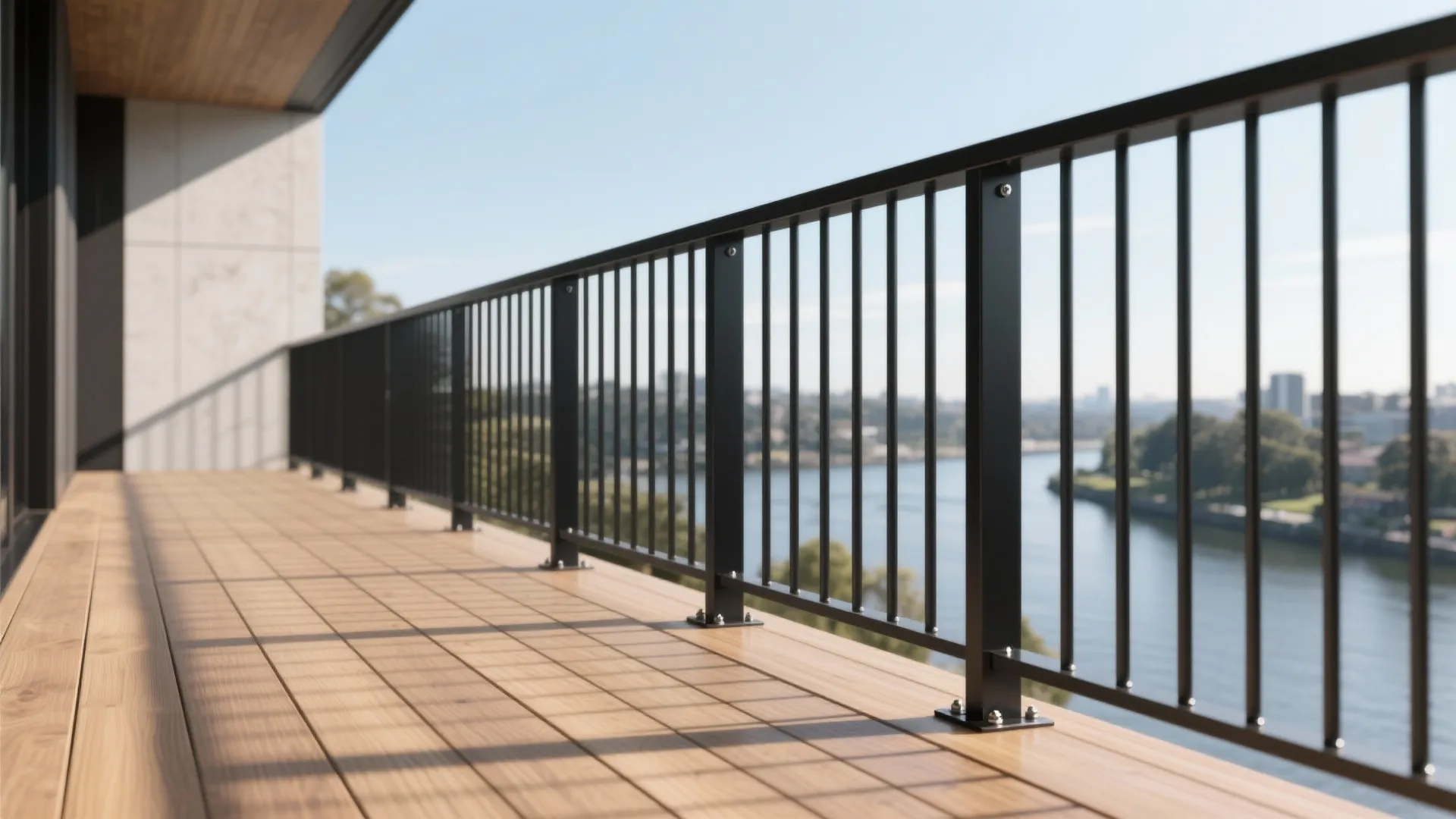 Slim Vertical Balusters for Airflow and Rhythm