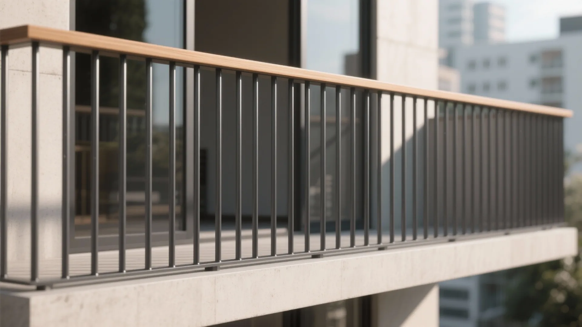 Vertical rod rails that feel sculptural
