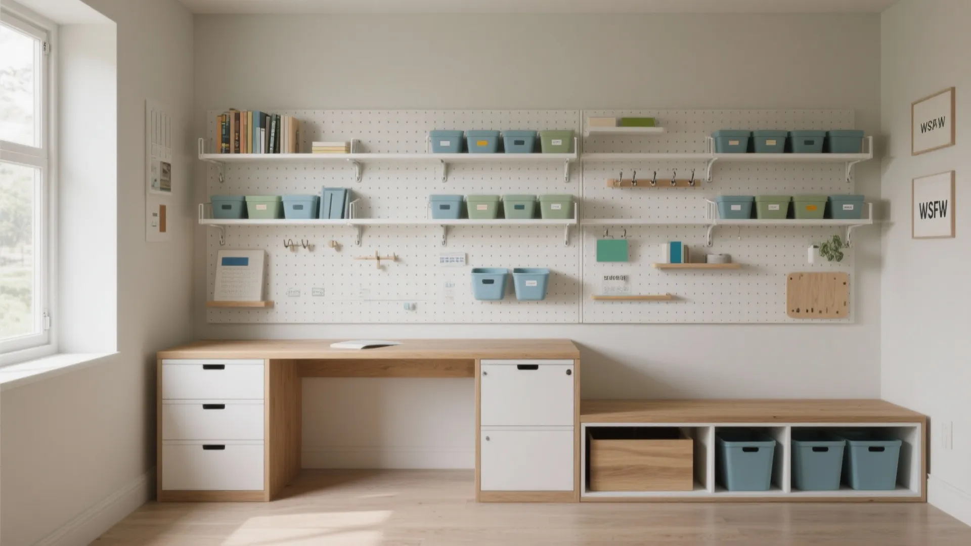 Storage walls and vertical shelving