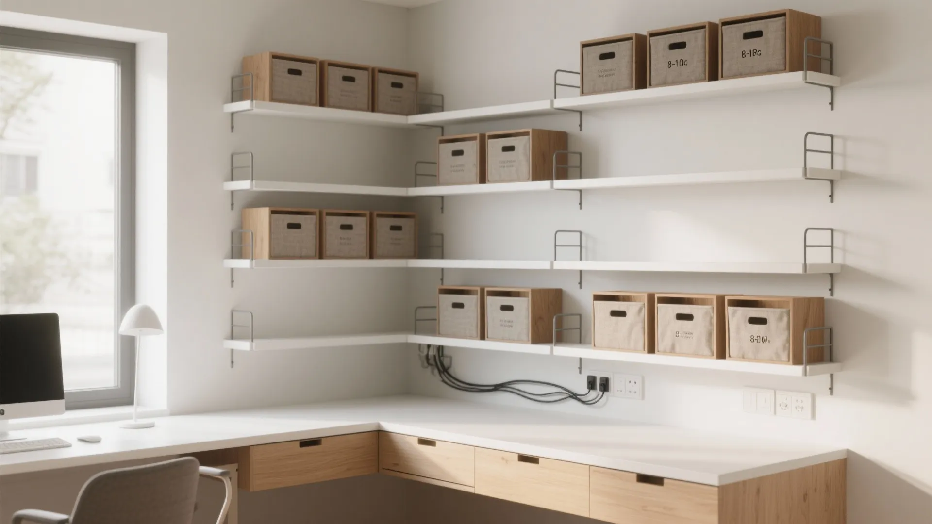 Minimalist shelving and vertical storage