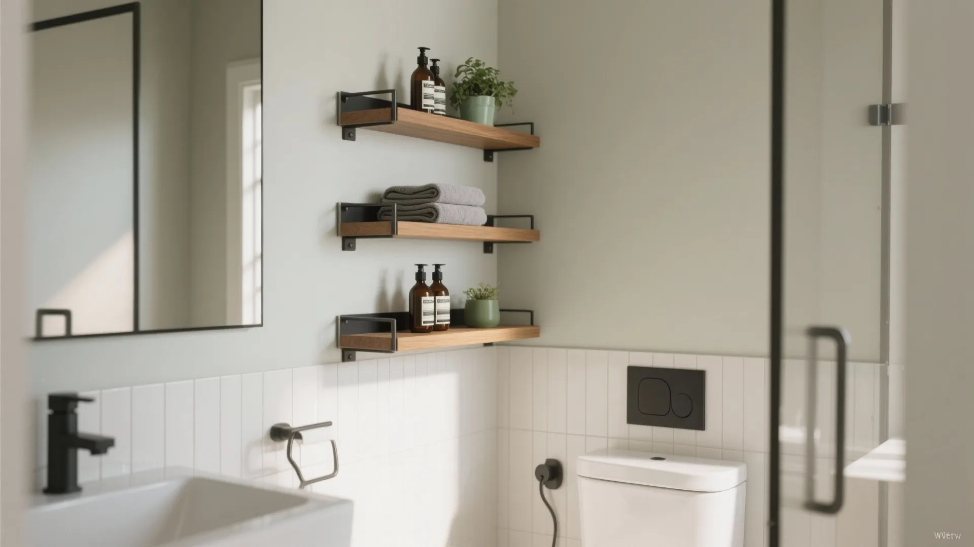 Minimalist Shelving and Vertical Storage