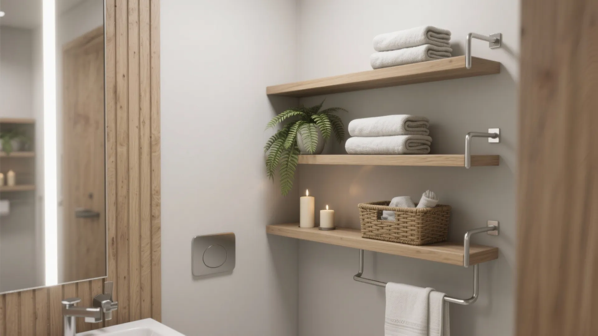 2. Vertical Shelving & Recessed Niches