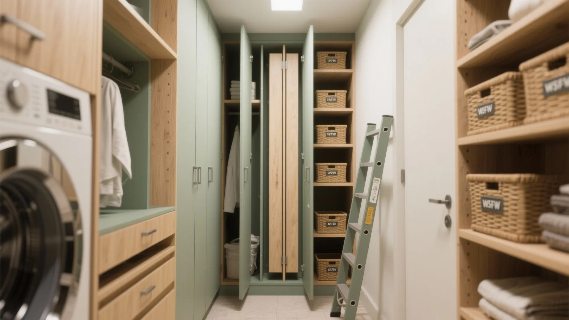 1. Go Vertical: Tall Shelves and Slim Cabinets