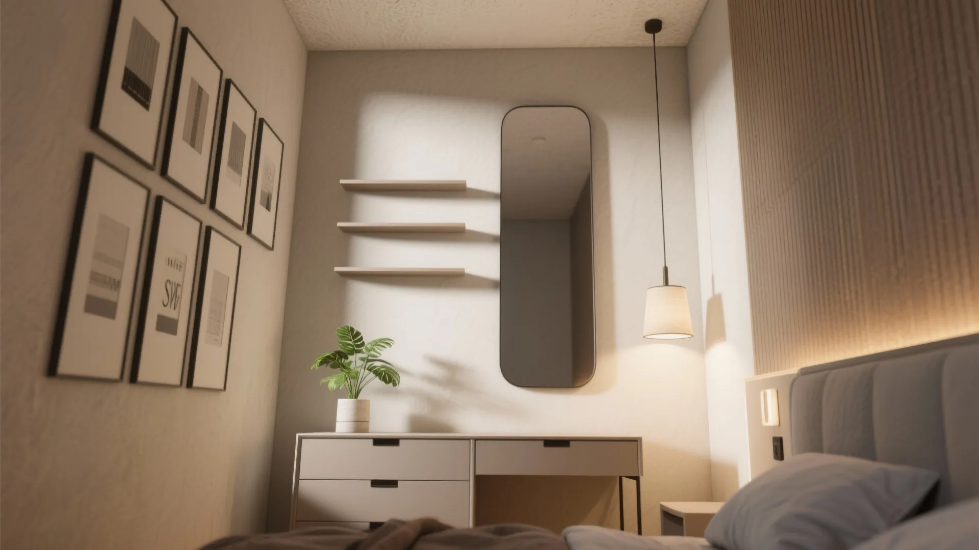 3. Vertical Focus: Art, Shelves, and Lighting