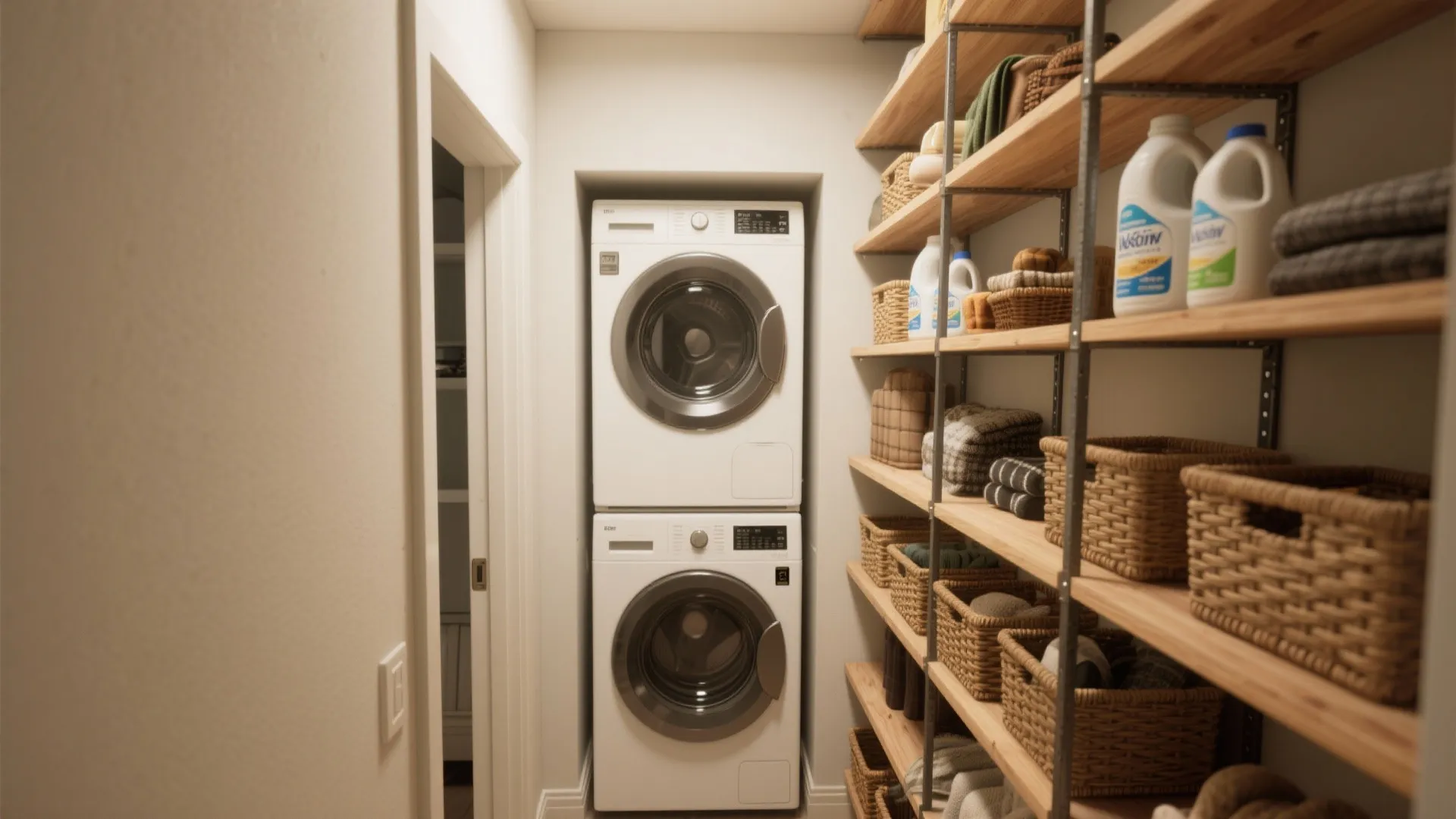 1. Build up, not out: vertical shelving around the stack