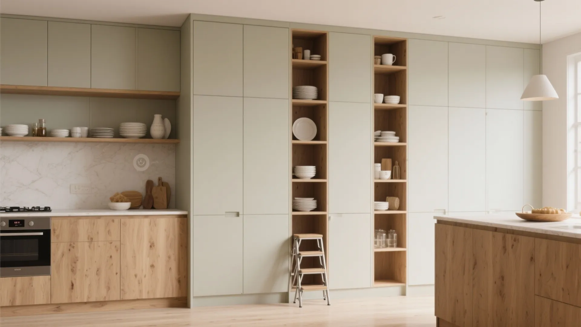1. Think vertical: shelving and tall cabinets