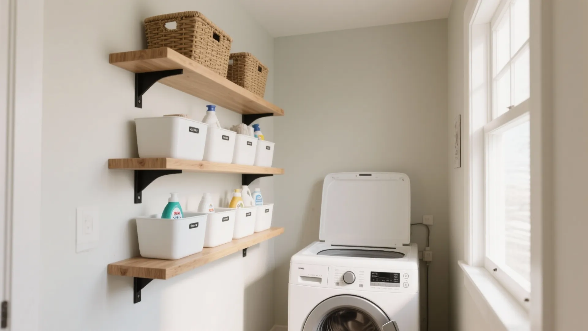 Vertical shelving with a safe overhead clearance