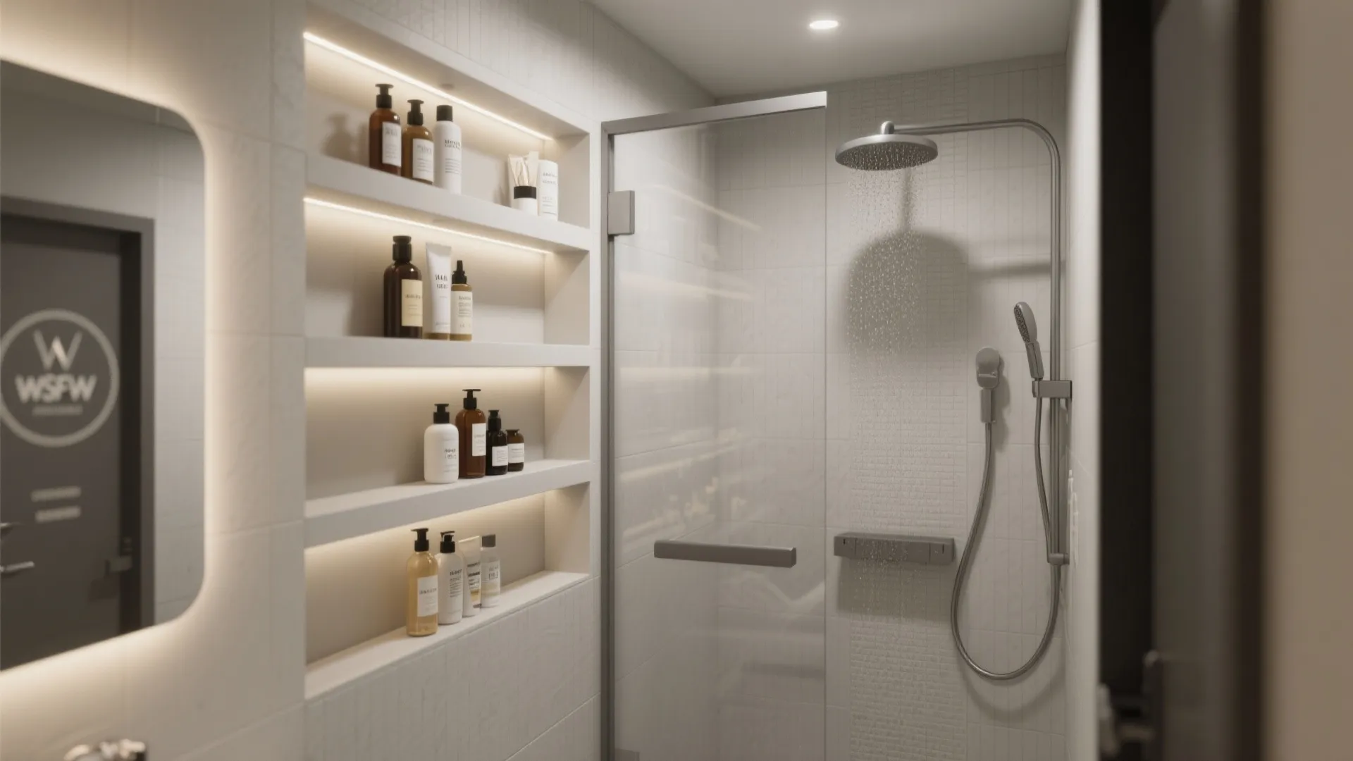 Vertical Storage with Built-in Shelves