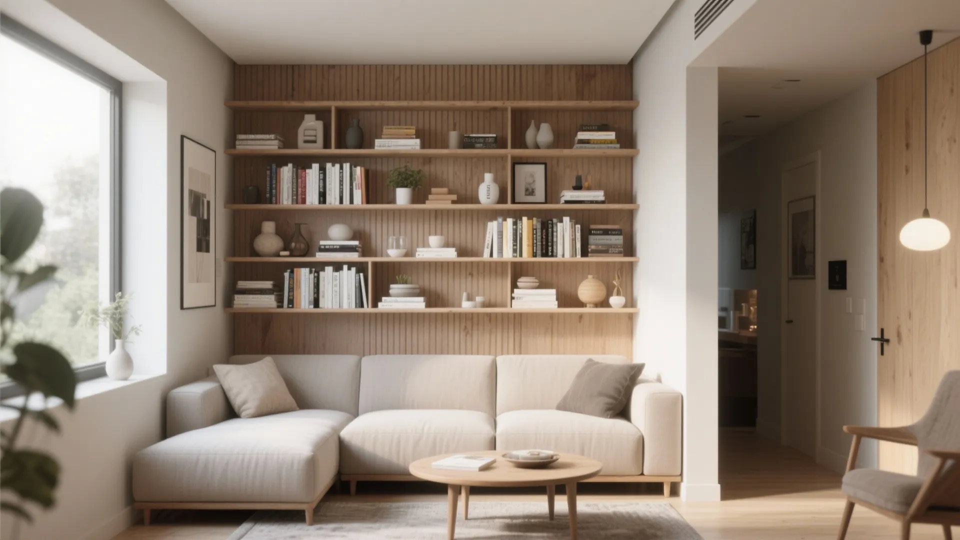 10. Vertical Shelving to Save Floor Space