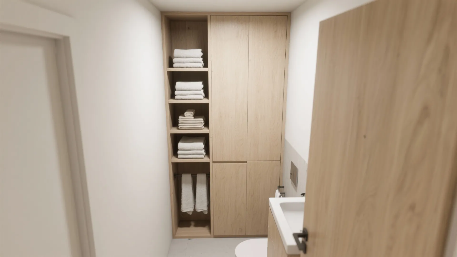 2. Go Vertical: Narrow Shelving and Wall-Mounted Storage