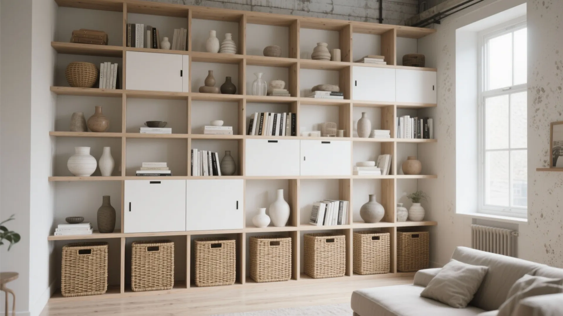 2. Layered Vertical Shelving (Think Walls, Not Corners)