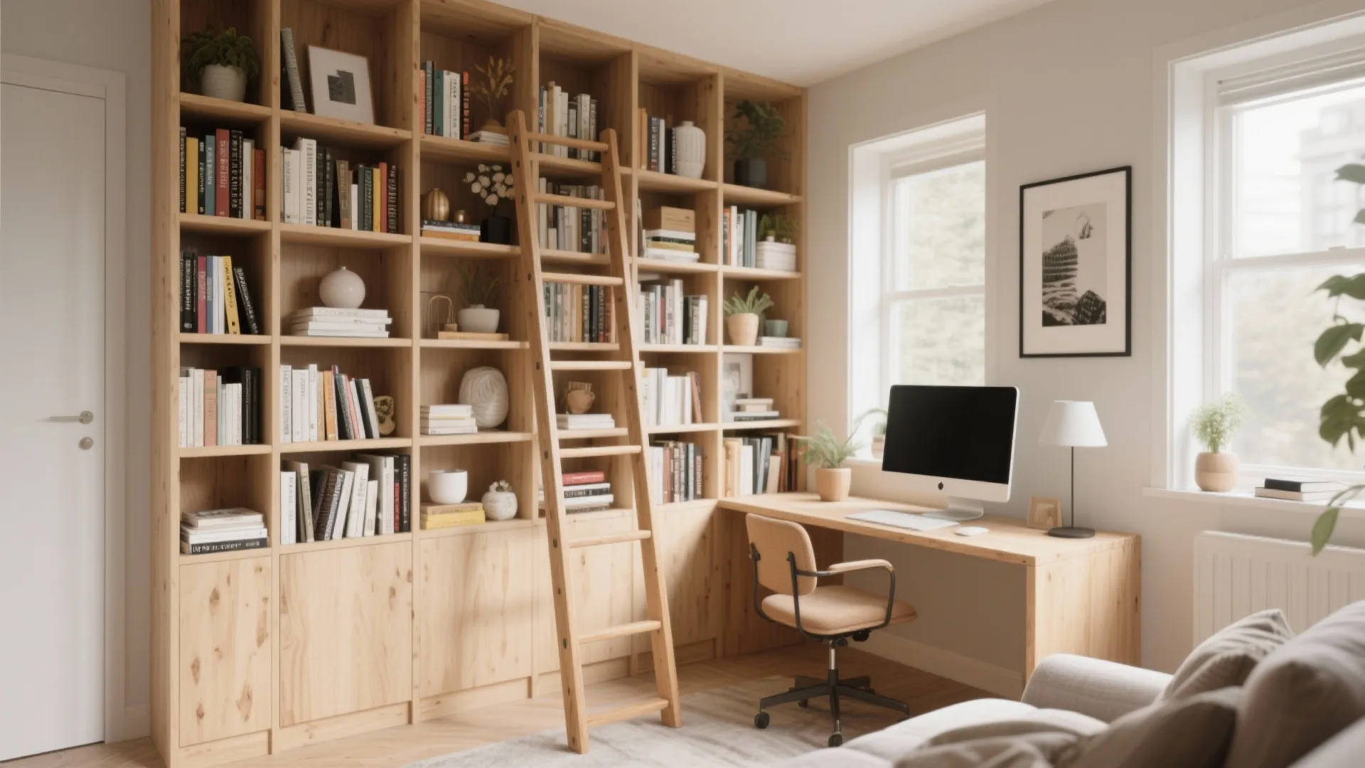 4. Vertical Shelving to the Ceiling