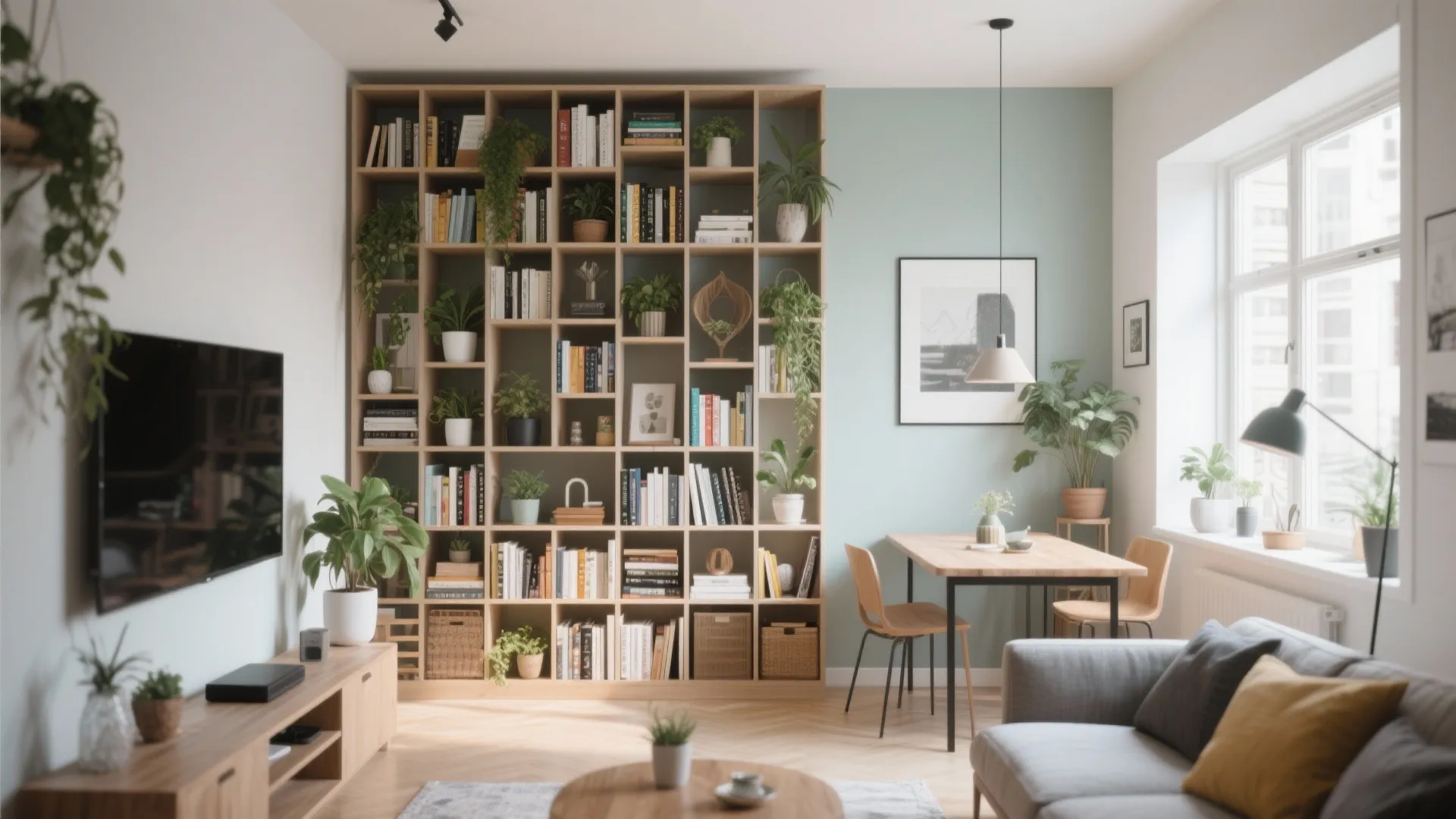 8. Vertical Shelving to Draw the Eye Up