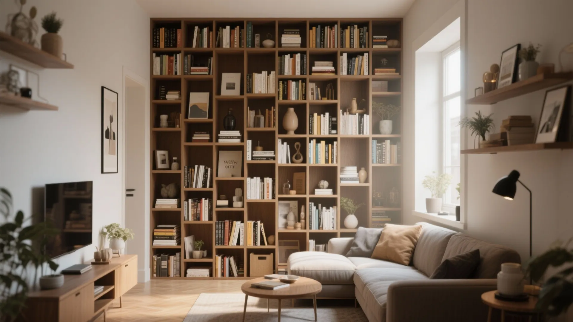 4. Vertical Shelving Walls