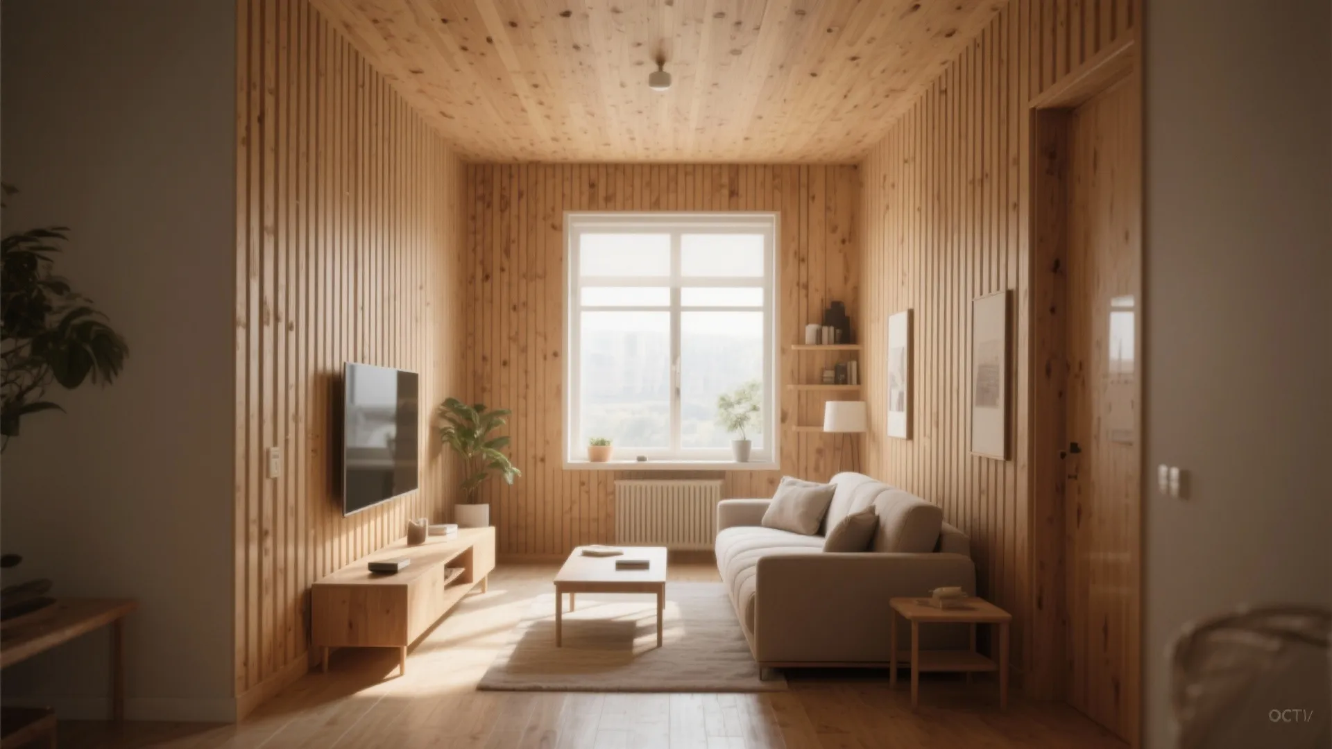 1. Vertical Slat Panels for Height Illusion