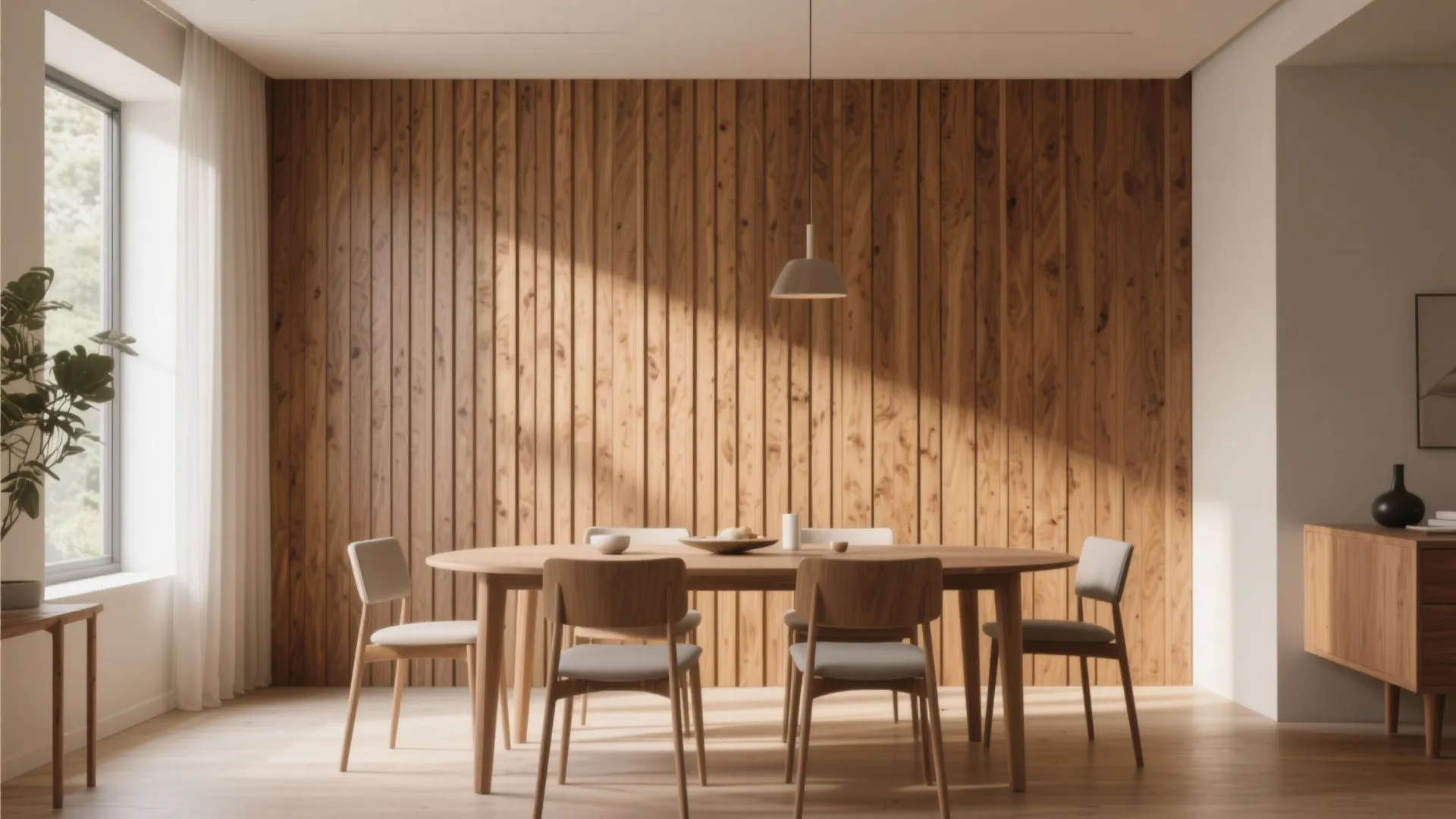 2. Vertical Slat Panels for Height