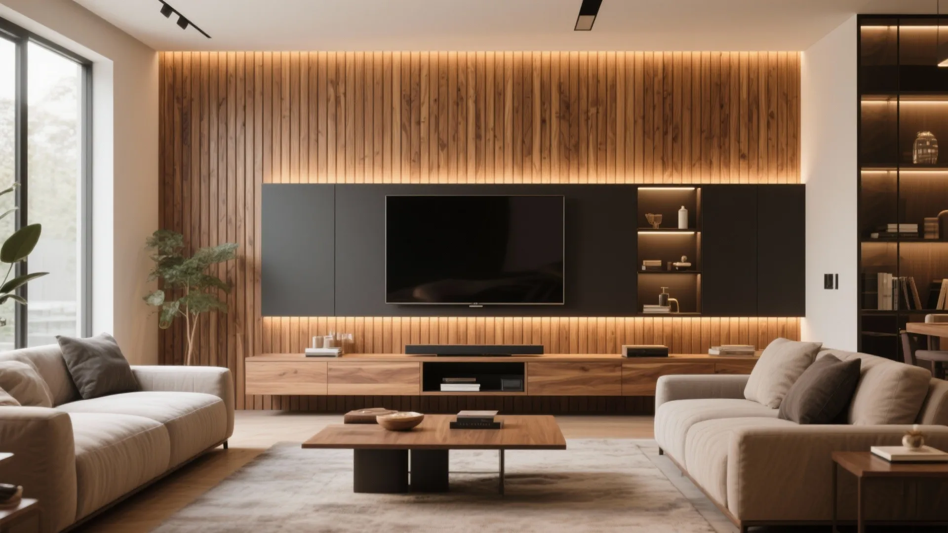 6. Vertical Slat Wall for Modern Impact