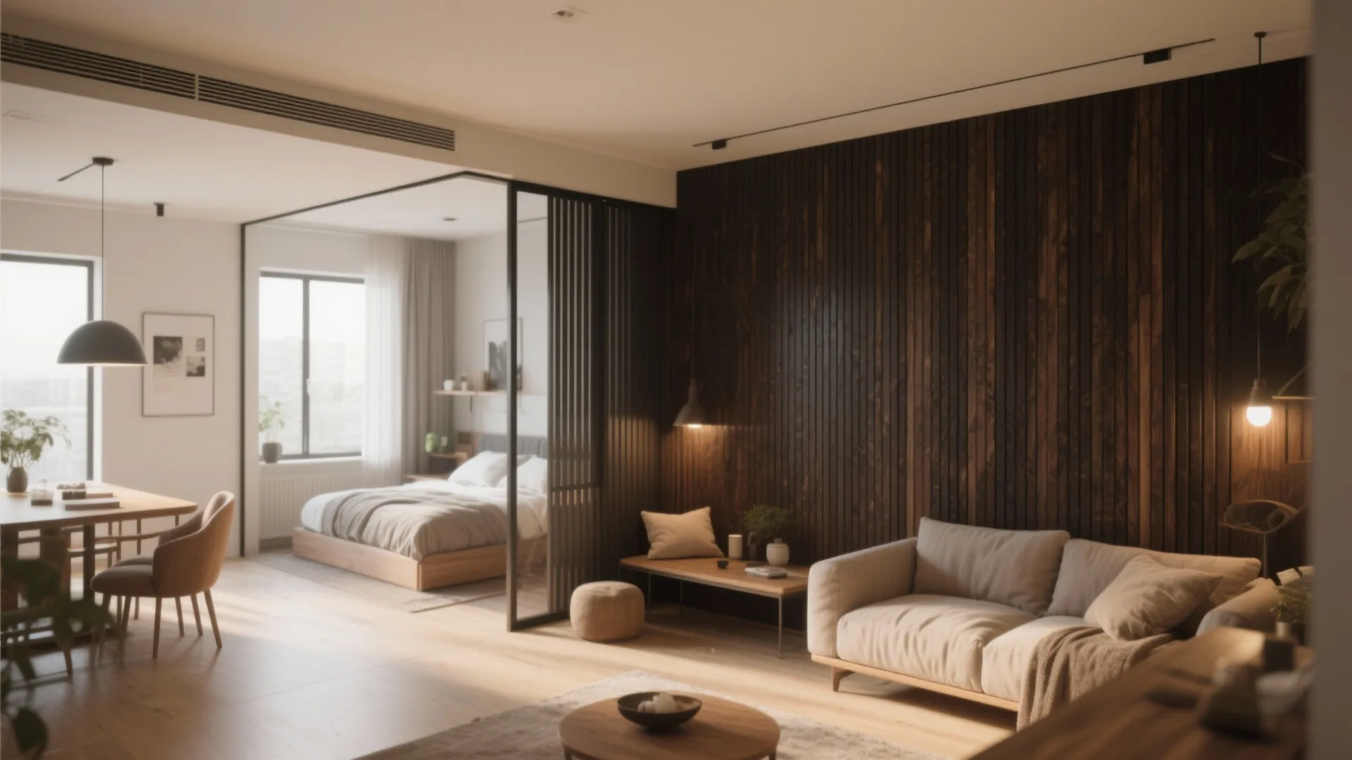 Vertical Slat Accent Wall