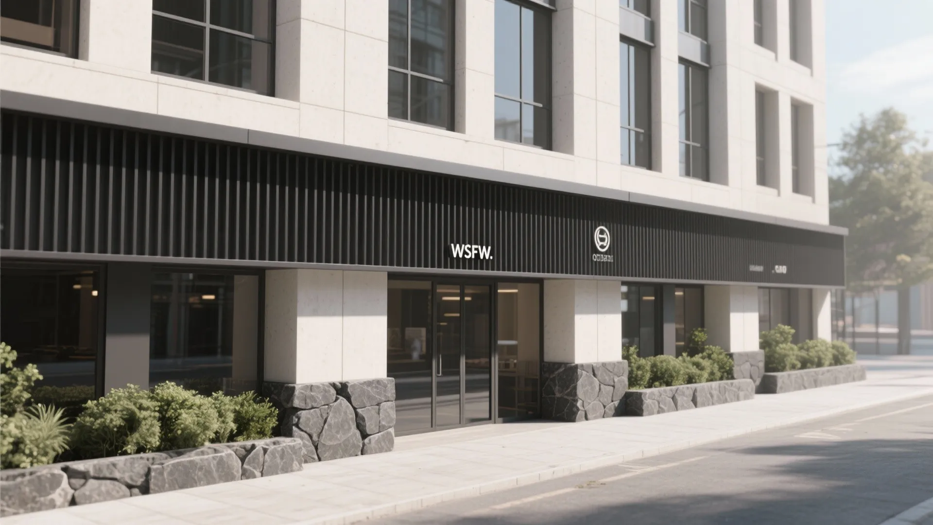 1) Slim Vertical Slats with a Solid Plinth