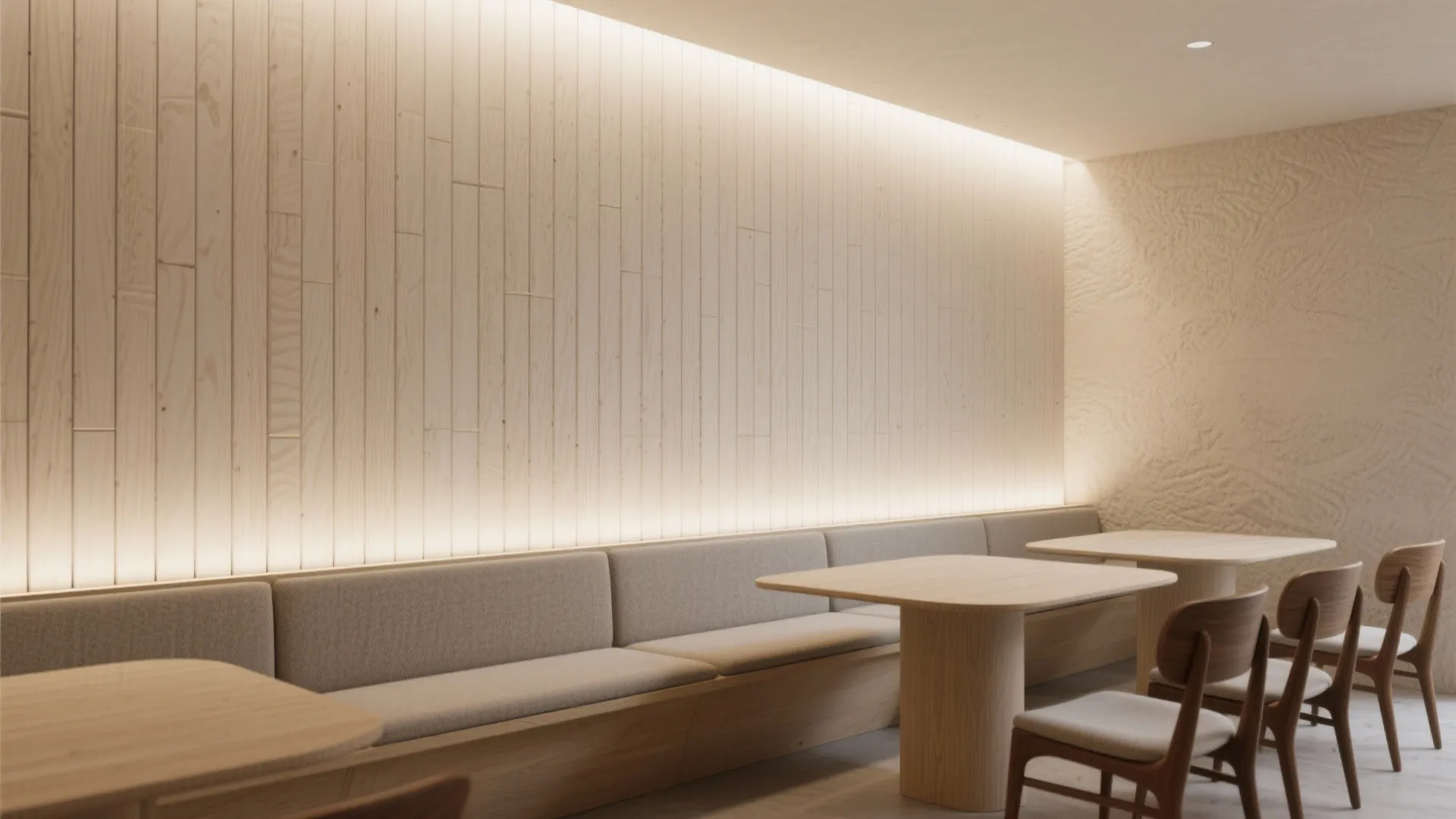 3. Vertical slat wood or textured cladding