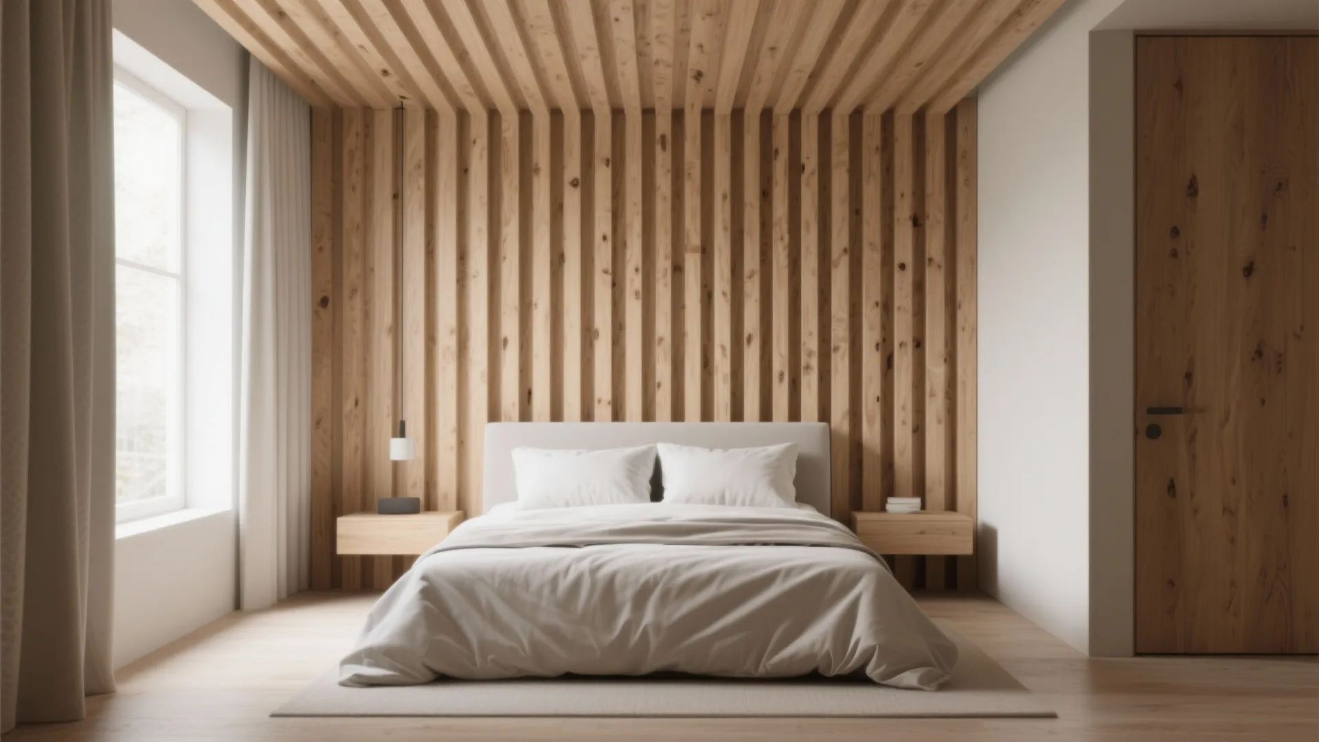 4. Vertical Wood Slats or Shiplap for Warmth