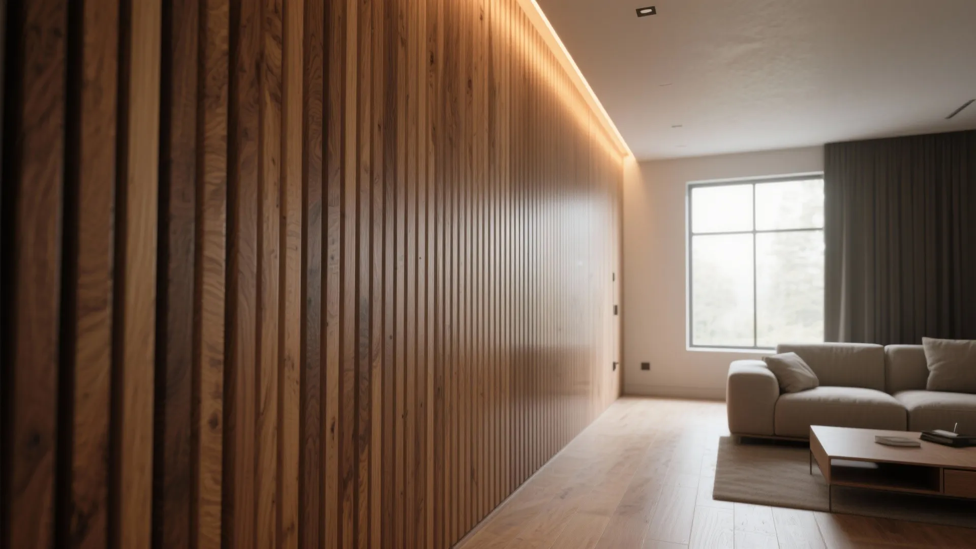 1. Slim Vertical Wood Slats