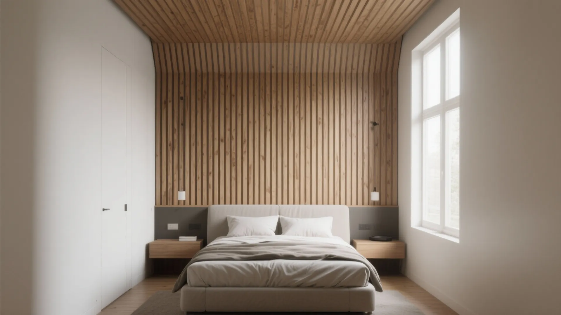 1. Vertical slat wall to add height