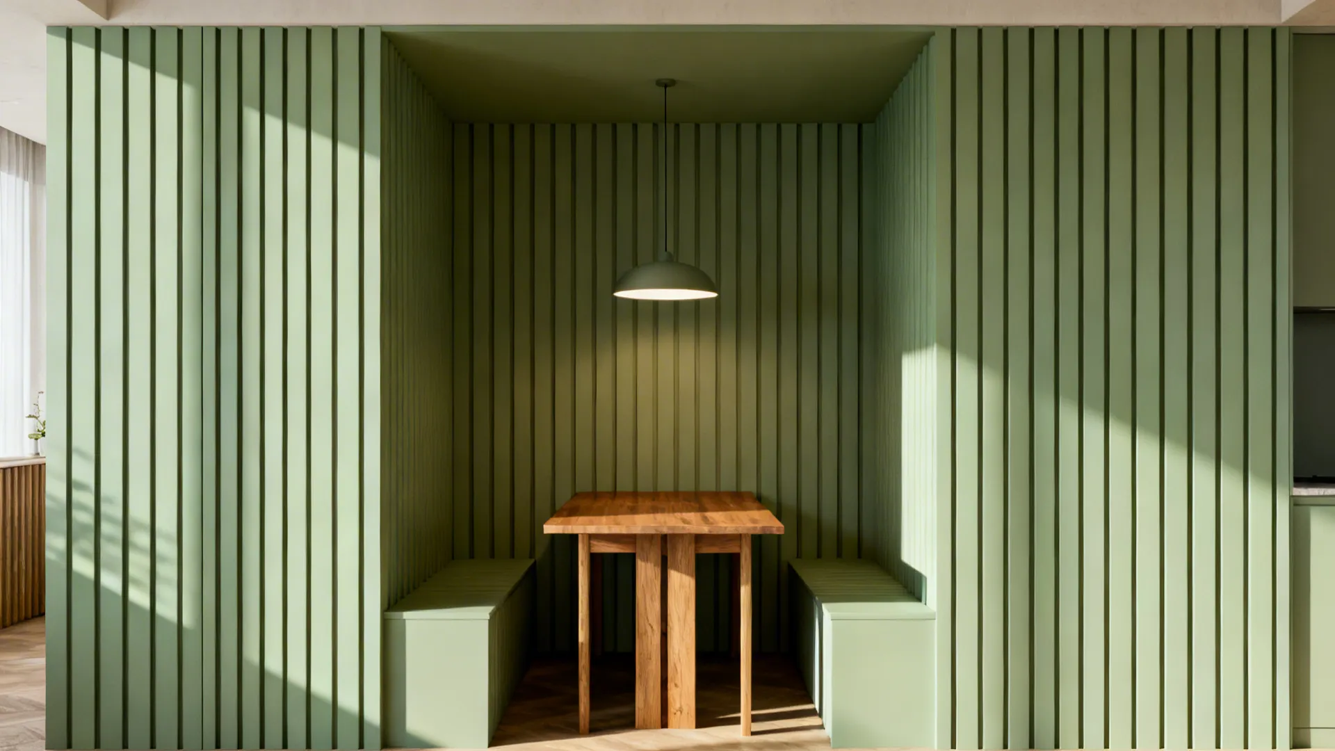 3. Slim Vertical Slats (Wood or Painted MDF)